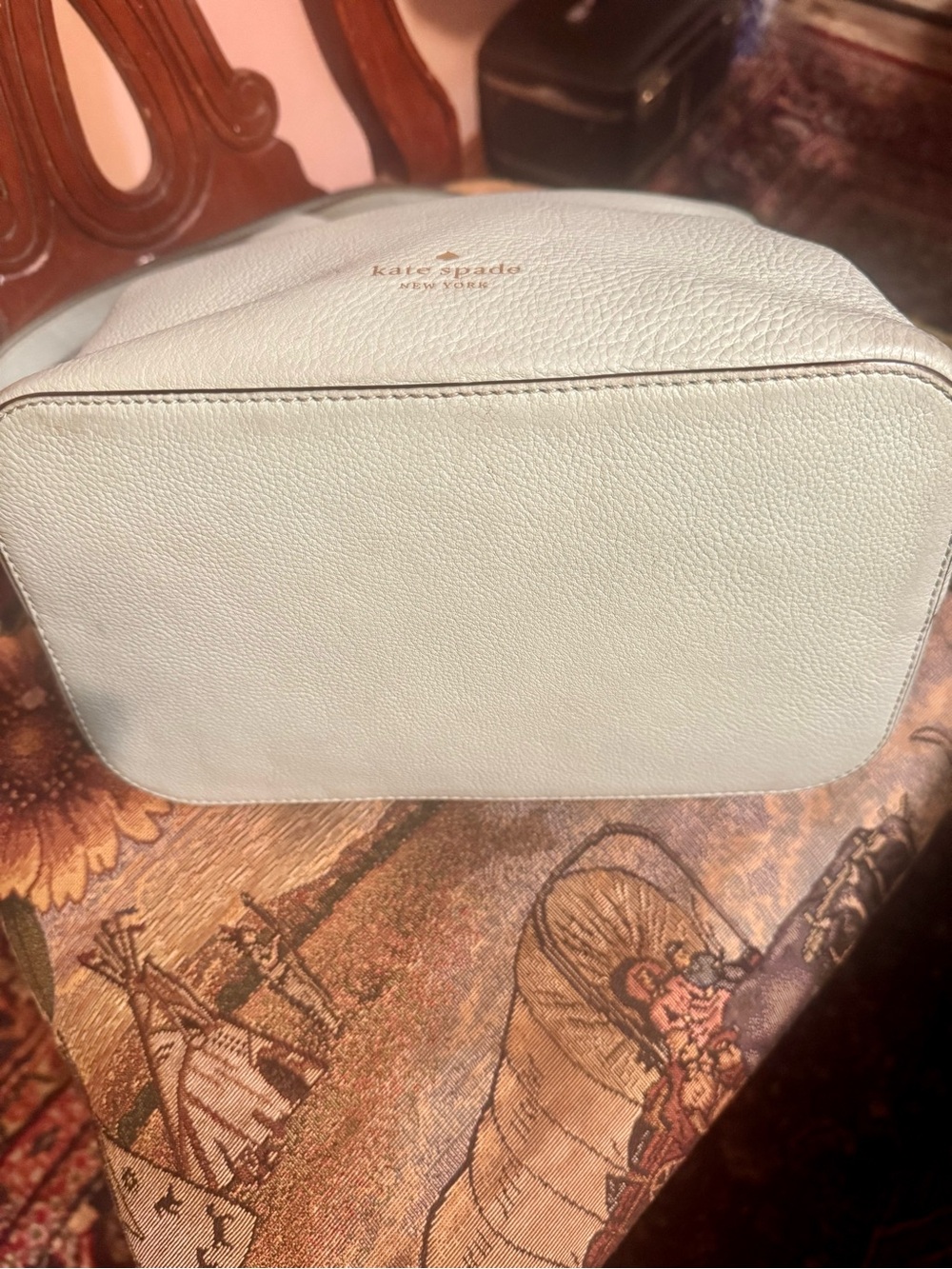 kate spade light aqua leather bucket shoulder bag - Picture 9 of 15